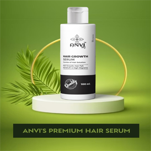 Herbal Hair Growth Anvimj Migraine Serum, For On Hair